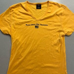 Yellow V-Neck Women's Top y2k U.S. Polo Assn.